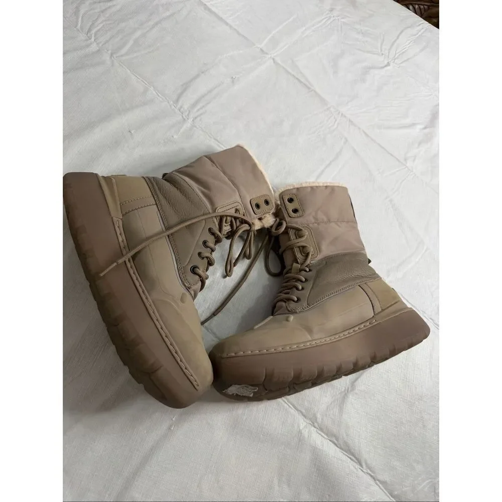 UGG CITY BUTTE DUNE LEATHER MEN’S WATERPROOF SNOW BOOTS SIZE 9.5 9 1/2